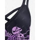 thumbnail image 3 of Vestido Talla Extra Plisado de Estampado de Cráneo de Curva Rosegal  Vestidos casuales de talla grande, 3 of 5