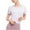 Purple, variant on SwiftWear Women's Backless Crop Top | Casual Cotton Short Sleeve Tee with Round Neck | Summer Cropped Shirt