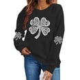 thumbnail image 2 of dazeni St Patricks Day Shirt Women Casual Basic Graphic Crewneck Sweatshirt Irish Shamrock Printed Long Sleeve Shirts, 2 of 5