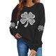 thumbnail image 1 of TaTaai Womens St Patricks Day Print Sweatshirt Long Sleeve Crewneck Casual Pullover Fleece Lined Holiday Top Gift, 1 of 6
