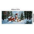 thumbnail image 4 of Feltree Christmas Garage Background Banner for Holiday Decor - Wrinkle-Resistant Polyester Fabric, 157x70.8 Inch, Photography Props for Parties and Festive Scenes, 4 of 7