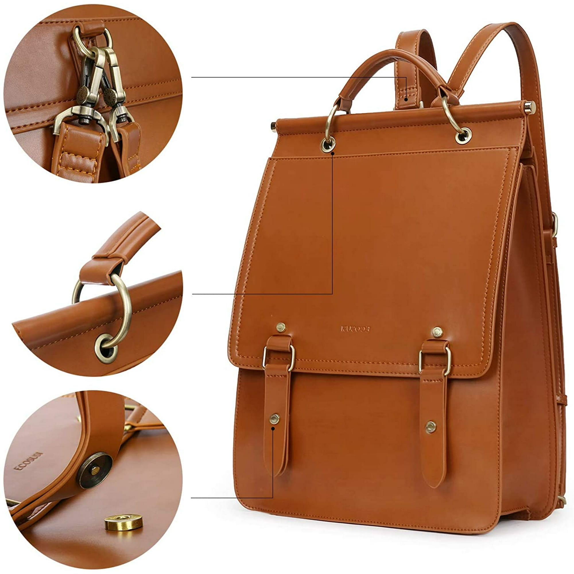 Ffiy Women s Vintage Laptop Backpack