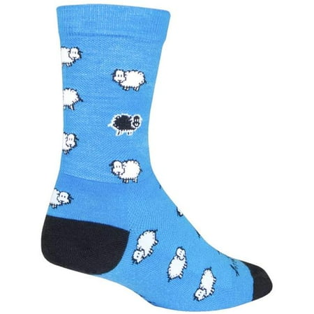

6 in. Wool Crew Cycling Sock Black Sheep - Small & Medium