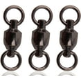 thumbnail image 1 of 20 Pack Fishing Swivels Ball Bearing Swivel Stainless Stee Solid Rings Black Nickel Strength Saltwater Swivels Fishing Tackles Heavy Duty, 1 of 6