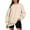 Beige, variant on Oversized Sweatshirt for Women Graphic Crewneck Sweater Women Womens Crew Neck Sweatshirts Solid Color Long Sleeve Shirts for Women Pack