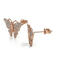 thumbnail image 7 of Cate & Chloe Everlee 18k Rose Gold Plated Stud Earrings with Pave Swarovski Crystals for Women, 7 of 7