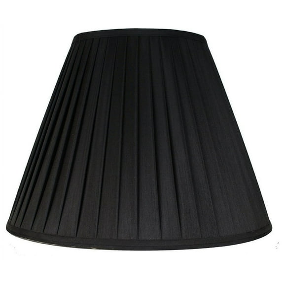 Urbanest Empire Side Pleat Lamp Shade, 6x14x9", Black