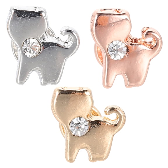 MEIBUTYUP 3Pcs Watch Strap Charms Stainless Steel Fashionable Daily Use