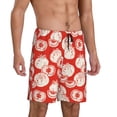 thumbnail image 2 of Wukai Tomatoes Men’s Short Pajama Pants With Pockets Soft Sleep Pj Shorts for Men-Small, 2 of 6