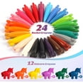 thumbnail image 2 of homicozy Rocket and Unicorn Crayons,36PCS Non Toxic Washable Toddler Crayons for Kids and Toddlers,Art Supplies Drawing Coloring Crayon Set,Gift for Girls and Boys,Back to School, 2 of 7