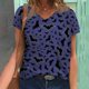 thumbnail image 2 of Tops Para Mujer Salir Tops Moda Casual Verano Con Cuello en V Manga Corta Camiseta Estampada Blusa Odeerbi  ODB149027, 2 of 5