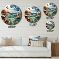 thumbnail image 4 of Designart "Surf and Turf at the Beach II" Beach Oversized Wall Clock, 4 of 5