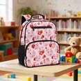 thumbnail image 5 of HUIACONG 13.5 Inch Cute Strawberry Axolotl Kids School Backpack Water Resistant Adjustable Breathable Padded Straps Multi Pocket Lightweight Large Capacity Bookbag for Preschool Elementary, 5 of 7