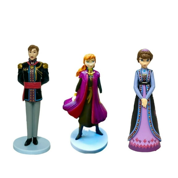 Queen Iduna King Agnarr & Anna 3" Cake Topper Figures Mom Dad Figurine Pvc New