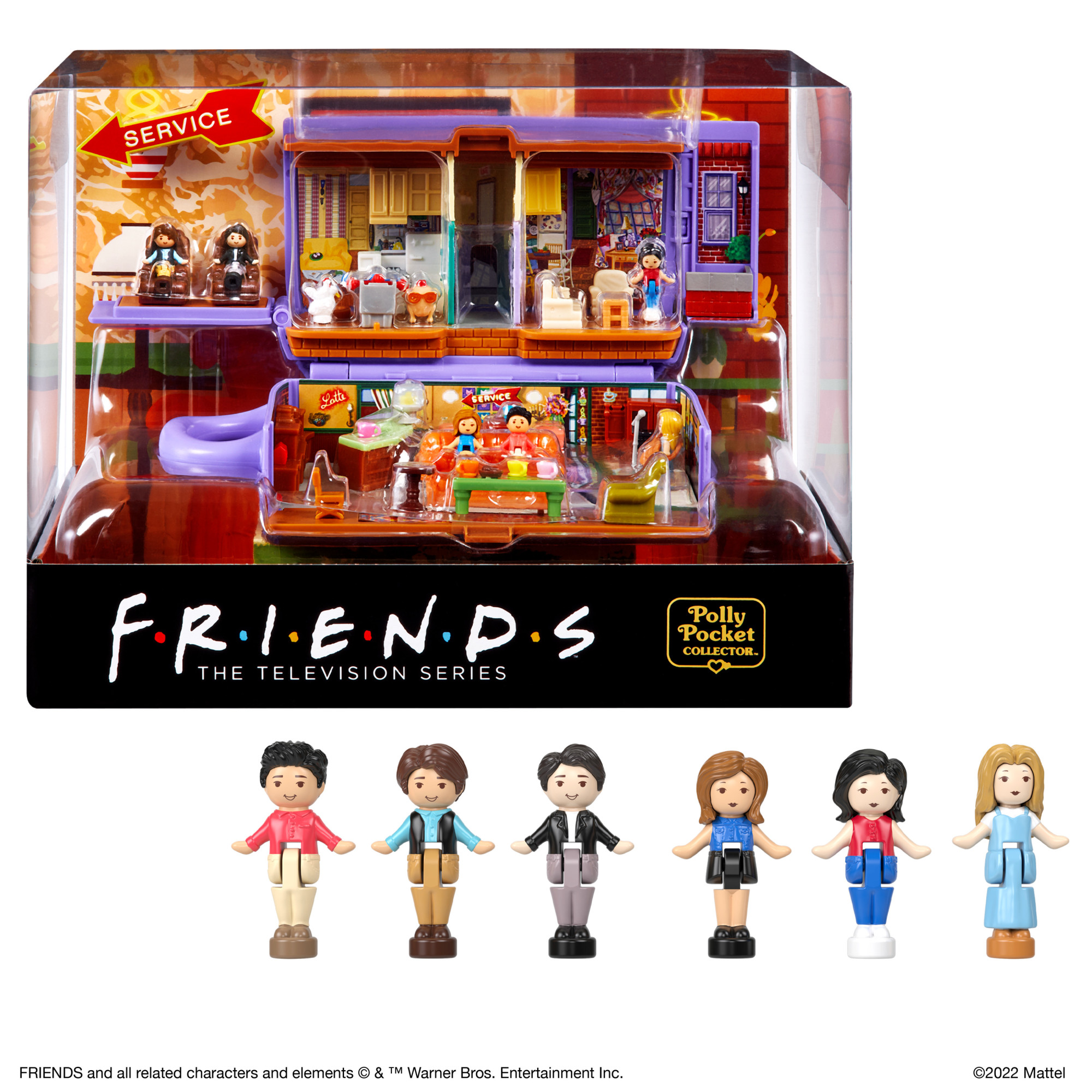 Polly Pocket Friends TV Show Collector Compact with 6 Dolls