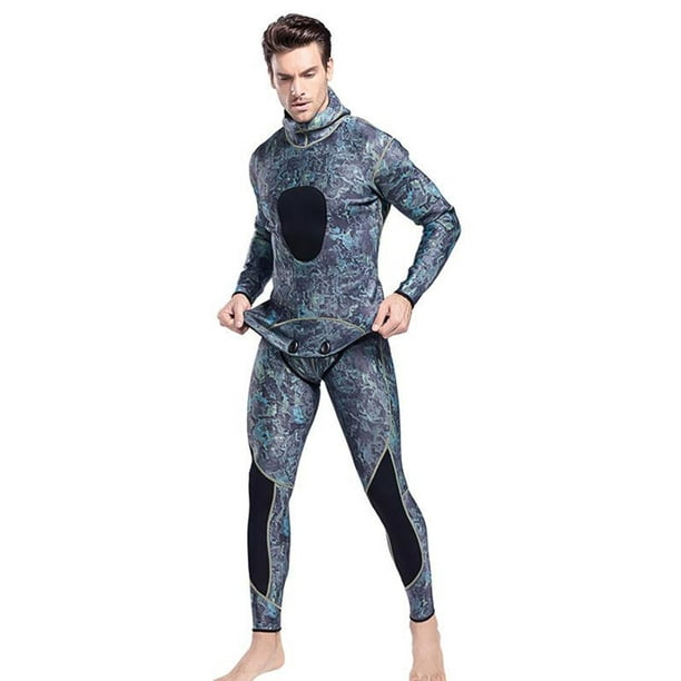 Combinaison de Plongée Homme Twp-piece Combinaison de Plongée avec des  Vêtements de Plongée Sous-Marine Bavoir, comme Décrit 