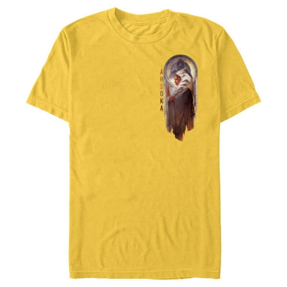 Star Wars Ahsoka Tano Jedi Thoughtful Profile Disney  - Short Sleeve Blended T-Shirt for Adults - Customized-Yellow