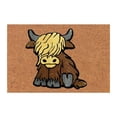 thumbnail image 1 of Felpudo Con Tema De Vaca Felpudo De Entrada Alfombra De Bienvenida Con Alfombra De Cocina Personajes Divertidos Que Se Asoman Por La Puerta Alfombra, 1 of 7