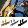 thumbnail image 3 of Yokua Guitar Zinc Alloy 6 String Tune O-Matic Style Guitar Bridge Zinc Alloy Saddle, 3 of 12