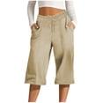 thumbnail image 6 of lmcalzta Capri Pants for Women Drawstring Athletic Runnig Gym Workout Sweatpants with Pockets, 6 of 8