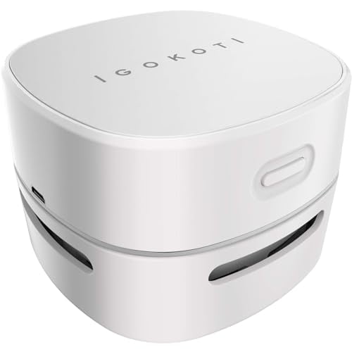 Aspiradora de escritorio mini IGOKOTI, aspiradora de mostrador, aspiradora de mesa con cargador USB, diseño inalámbrico de ahorro de energía
