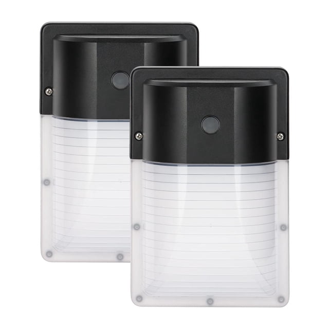 Luz LED de pared Kadision 13W 5000K con fotocelda, IP65, paquete de 2