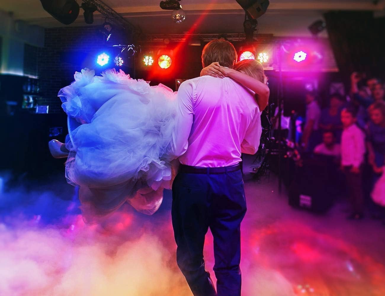 36 LED Stage Lights,DJ Par Lights Sound Activated,DMX & Remote Controlled LED Uplights for Events Wedding Dance Floor Party DJ Live Show-4 Packs