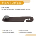 thumbnail image 7 of Unique Bargains 2 Pcs Universal Car Seat Headrest Hook for Most Car, SUV, Truck Car Seat Back Organizer Hooks Sturdy Faux Leather Metal Deep Brown 6.93"x1.77", 7 of 7