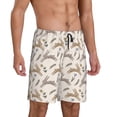 thumbnail image 2 of Xecao Retro Rabbit Print Men's Sleepwear Shorts Pajama Bottom Lounge Short nightwear with Convenient Pockets for Relaxed Home Wear-Medium, 2 of 6
