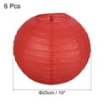 thumbnail image 2 of Uxcell 10 Inch Folding Hanging Wedding Home Party Paper Lanterns Red 6 Pack, 2 of 7