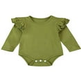 thumbnail image 1 of Newborn Baby Girls Romper Ruffles Bodysuit Jumpsuit Outfit, 1 of 5