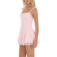 thumbnail image 3 of SUNSIOM Robe Corset Mini pour Femmes Mode Sans Manches Nœud Papillon Bretelles Patineuse Robes Courtes Fluides, 3 of 6
