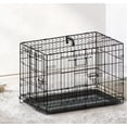 thumbnail image 2 of Dog Crate Wire Metal Dog Kennel w/Leak-Proof Pan & Divider Panel, Double Door Folding Dog Crate for Small, Medium & Large Dog Crate Indoor Cage,30'', 2 of 6