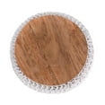 thumbnail image 5 of Posh Living Brayton Cotton Yarn 3-in-1 Pouf/Ottoman/End Table White, 5 of 7