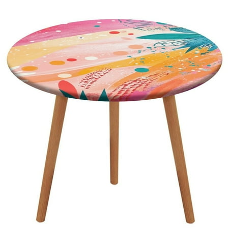 

Bohemian Mandala (74) Round Fitted Tablecloth Elastic Table Cover Waterproof Dining for Indoor Outdoor Decor Table Cloth