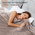 thumbnail image 6 of SUNNY HEAT Heated Electric Blanket Throw, 50''x60'', 4 Heating Levels, 3H Auto-Off, Super Soft Flannel, Linen, 6 of 7