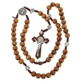 thumbnail image 4 of Exquisito collar de cruz con cuentas de oración, cadena de cuentas de madera, joyería de madera, 4 of 7