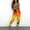 Yellow, variant on Ichuanyi Womens Jumpsuits, Womens Wide Leg Pants Striped Printed Sling Hollow Leg Siamese Pants With Belt