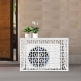 thumbnail image 4 of Decorative AC Fence, 39.37x27.55in Aluminum Screen, White Baking Paint, with Storage Top, for Pool Equipment & Generators, 4 of 15