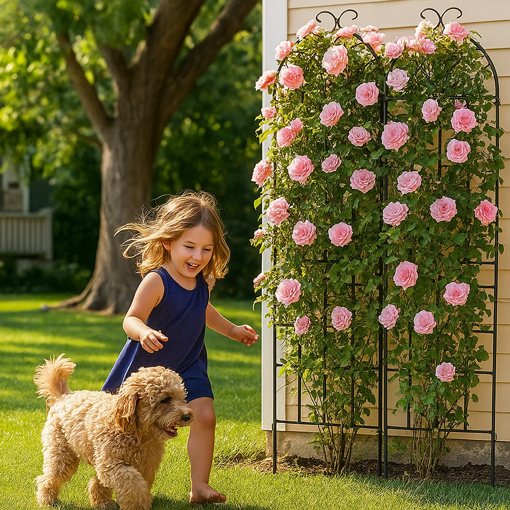Garden Trellis, 2 Pack Metal Trellis for Climbing Plants, Indoor/Outdoor Plant Trellis for Potted Plants, House Plants, Climbing Vines, Flowers and Vegetables