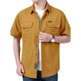thumbnail image 3 of Fredd Marshall Men's 100% Cotton Short Sleeve Hiking Shirt with Pockets, 3 of 4
