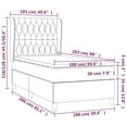 thumbnail image 2 of vidaXL Box Spring Bed with Mattress Dark Gray 39.4"x79.9" Twin XL Fabric, 2 of 6