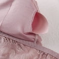 thumbnail image 4 of JSGEK Women Floral Lace Bra and Thong Set Plunge Neckline Adjustable Straps Intimate Lingerie for Bedroom Wear Pink L, 4 of 9