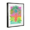 thumbnail image 4 of Stupell Industries Neon Palm Tree Botanicals Tropical Coastal Leaves Graphic Art Luster Gray Floating Framed Canvas Print Wall Art, Design by unknown, 4 of 5