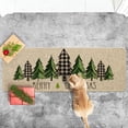 thumbnail image 4 of Sm:)e Merry Christmas Trees Christmas Decorative Doormat, Seasonal Winter Christmas Holiday Low-Profile Floor Mat Switch Mat for Indoor Outdoor 17 x 47 Inch, 4 of 6