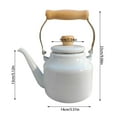 thumbnail image 2 of Vintage Enamel Whistling Tea Kettle - Thickened Stovetop Whistle Kettle for Gas/Electric, Small White Coffee Pot, Easy Pour Spout & Comfortable Handle, Rust-Free Water Boiler, 2 of 7