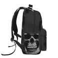 thumbnail image 3 of Fotbe Black White Hat Skull Pattern Casual Backpack for School, Travel, and Outdoor Activities - Durable, Lightweight, and Comfortable, 3 of 5