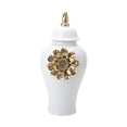 thumbnail image 4 of Ceramic Flower Vase Temple Jar Party Gift Ornament Plants Holder with Lid Storage Pot Porcelain Ginger Jar for Home Housewarming Living Room 46cmx21.5cmx21.5cm, 4 of 8