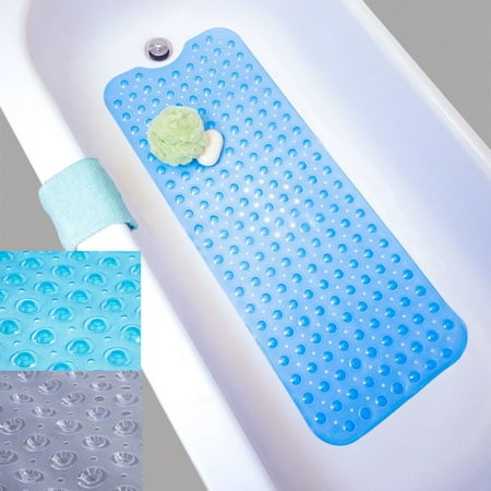 Zimtown Extra Long Bath Tub Non Slip Safety Anti Skid Shower Protection Blue/ Clear (Best Non Slip Bath Mat For Elderly)