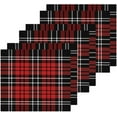 thumbnail image 2 of Dreamtimes 6 PCS National Tartan Red Black Washcloths, 12 X 12 Inches Cotton Wash Cloths, Highly Absorbent and Soft Face Towels for Bathroom,Gym,Hotel and Spa, 2 of 7